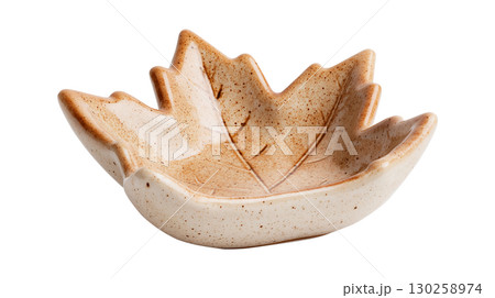 Unique autumn themed ceramic bowl with natural rustic style Unique autumn themed ceramic bowl with natural rustic style 130258974