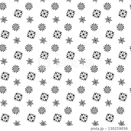 Christmas Snowflake vector Seamless Pattern. Snowflake graphic line Background Christmas Snowflake vector Seamless Pattern. Snowflake graphic line Background 130259056