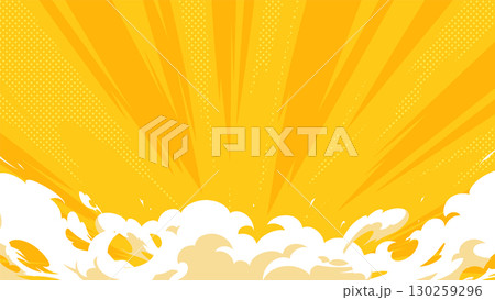 衝撃の煙のエフェクトの背景イラスト_16:9 衝撃の煙のエフェクトの背景イラスト_16:9 130259296