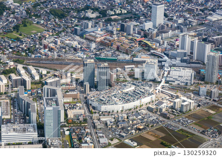 海老名駅西口付近を空撮 130259320