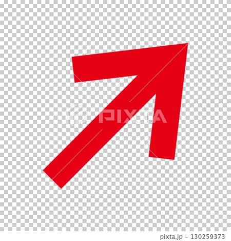 白色背景上的簡單紅色箭頭 130259373