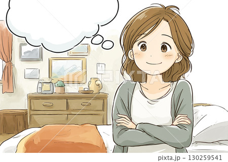 美優シリーズ:痩せたら何をしようか妄想する少し太った女性 美優シリーズ:痩せたら何をしようか妄想する少し太った女性 130259541