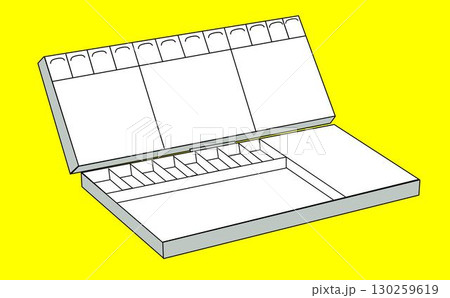 プラスチックパレットのイラスト プラスチックパレットのイラスト 130259619