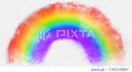 Beautiful colorful day rainbow created by smoke clouds of red, orange, yellow, green, blue, purple Beautiful colorful day rainbow created by smoke clouds of red, orange, yellow, green, blue, purple 130259967
