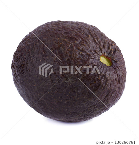 Avocado is a natural food with multivitamins isolated on a white background. 130260761