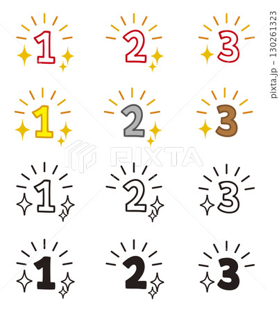 順位アイコン　手描き風 130261323