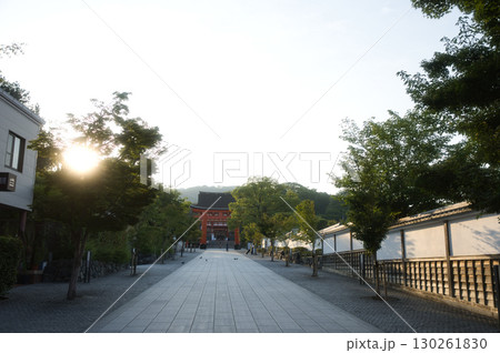 お稲荷さん　早朝の静けさに包まれる表参道2 130261830