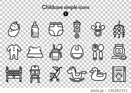 Simple Icon Collection Childcare Simple Icon Collection Childcare 130262351