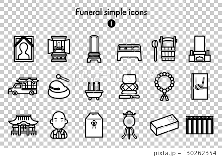 Simple Icon Collection Funeral Simple Icon Collection Funeral 130262354