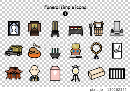 簡單圖示集合葬禮 130262355