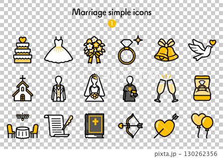 簡單圖示集合婚姻 130262356