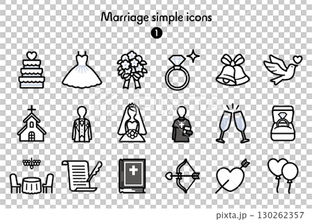 簡單圖示集合婚姻 簡單圖示集合婚姻 130262357