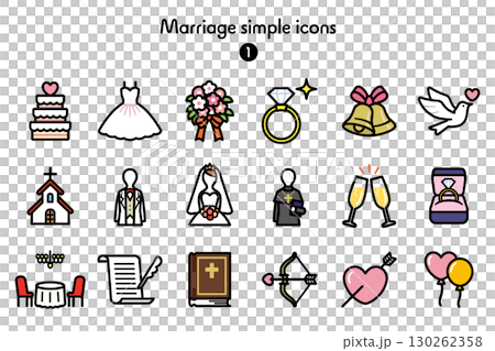 簡單圖示集合婚姻 130262358