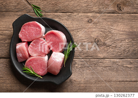 Raw uncooked pork tenderloin meat Raw uncooked pork tenderloin meat 130262377