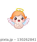 Cute vector illustration of an thoughtful angel baby 130262841