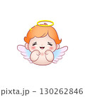 Cute vector illustration of an joyful angel baby 130262846
