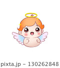 Cute vector illustration of an surprised angel baby 130262848