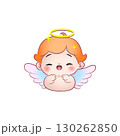Cute vector illustration of an smiling angel baby 130262850