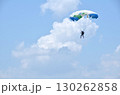 skydiver and blue sky with clouds 130262858