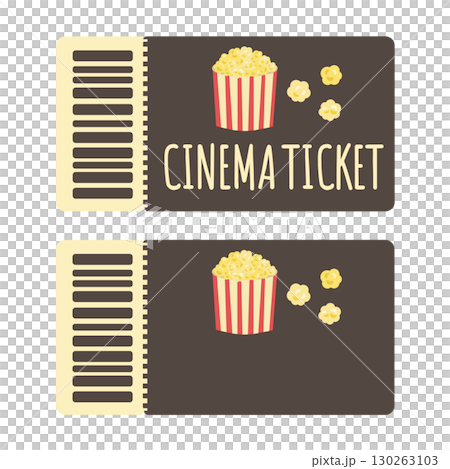 Movie ticket illustration 130263103