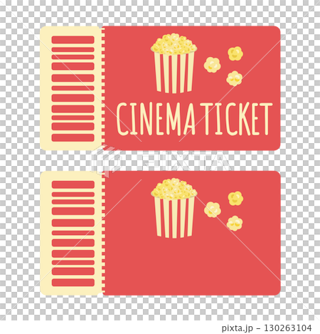 Movie ticket illustration 130263104