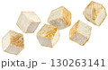 Chicken cubes isolated on white background with clipping path 130263141