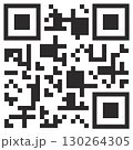 Black QR code icon. Vector illustration on white background 130264305