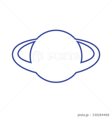 土星シルエット線画 130264408