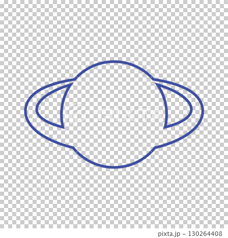 土星シルエット線画 130264408