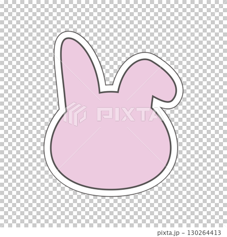 兔子貼紙風格 兔子貼紙風格 130264413