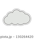 雲（くもりマーク）ステッカー風 130264420