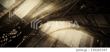 Digital futuristic abstract cityscape 130265347