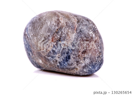 Macro mineral stone sapphire on white background 130265654