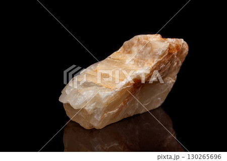 Macro mineral stone Moonstone a black background 130265696