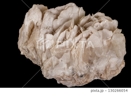 Macro mineral stone Calcite black background 130266054