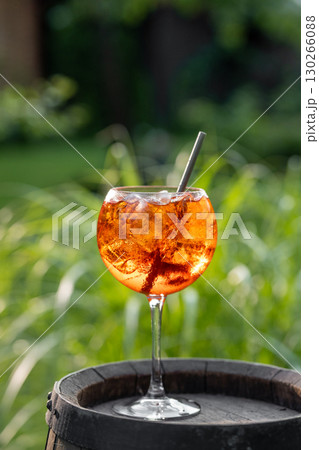 glass of aperol spritz cocktail 130266088
