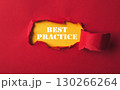 Red and yellow background with a hole in it 130266264