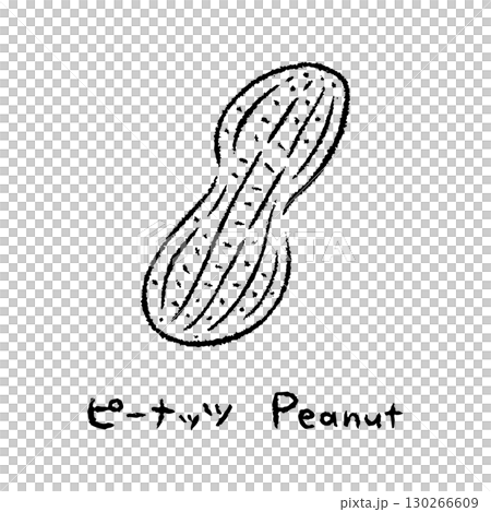手描きのピーナッツ2_名称入_白黒 130266609