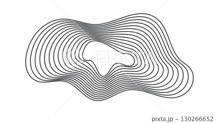 Fluid wave shape mid century 130266652