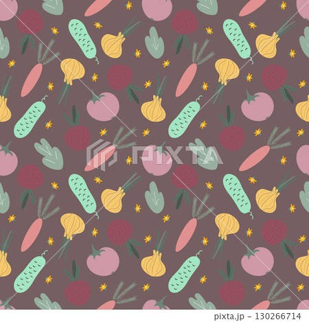 colorful vegetable pattern 130266714