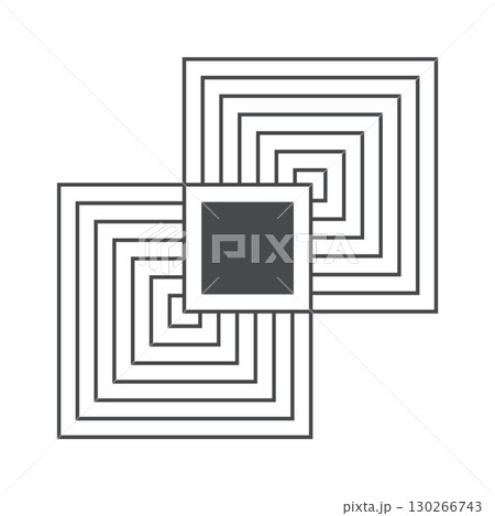 Layered square mid century element Layered square mid century element 130266743