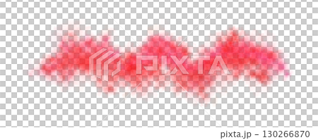 Red smoke wave with chaotic wavy shape on transparent background resembling mystical fire cloud or abstract magical energy flow Red smoke wave with chaotic wavy shape on transparent background resembling mystical fire cloud or abstract magical energy flow 130266870