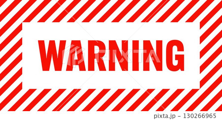 Warning sign with red and white diagonal lines. Attention, danger or caution symbol. Construction site signage, road safety notice, hazard banner, security alert shield. Vector illustration Warning sign with red and white diagonal lines. Attention, danger or caution symbol. Construction site signage, road safety notice, hazard banner, security alert shield. Vector illustration 130266965