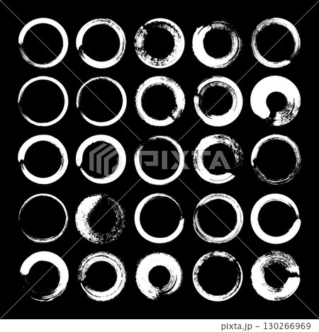 Grunge circles, brush strokes, lines, ink smudges, hand-drawn scribble shapes. Handmade sketchy marks, acrylic stains, charcoal streaks. Paint textures, dry brush effect. Vector illustration Grunge circles, brush strokes, lines, ink smudges, hand-drawn scribble shapes. Handmade sketchy marks, acrylic stains, charcoal streaks. Paint textures, dry brush effect. Vector illustration 130266969