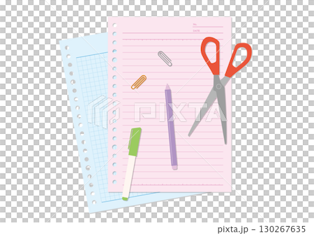 Blank loose-leaf paper and stationery 130267635