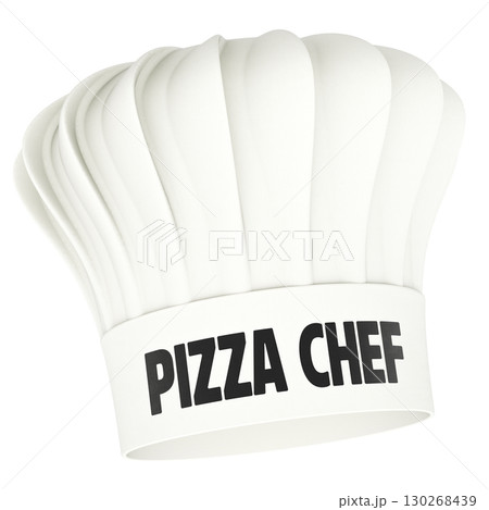 Pizza Chef hat. 3D rendering Pizza Chef hat. 3D rendering 130268439