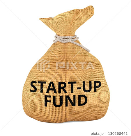 Start-up fund, money bag. 3D rendering 130268441