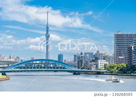 「東京都」隅田川と東京スカイツリーの風景 130268505