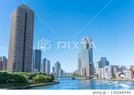 「東京都」隅田川の風景　中央区 130268540