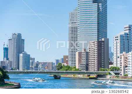 「東京都」隅田川の風景　中央区 130268542
